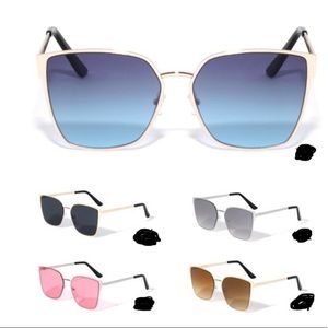 Horned cat eye sunglasses.